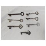 7 Vintage Skeleton Keys