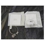 2 Alex And Ani Swarovski Charm Bangle Bracelets