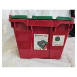 Tote Full of Glass Christmas Ornaments