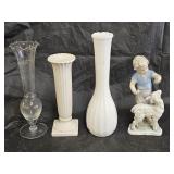Vintage Porcelain Figurine and Vases