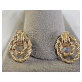 14K Gold Rope Earrings