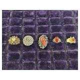 5 Vintage Fashion Costume Rings