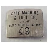 Vintage City Machine & Tool Co Employee Badge