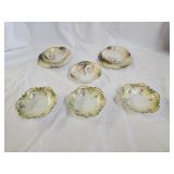 RS Germany Hand Painted Berry Bowls & Plates