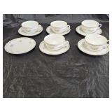 Noritake Japan Hand Painted Cups and Saucers