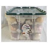 Tote Full of Glass Christmas Ornaments