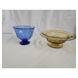 Hand Blown Art Glass Bowl, Cambridge Serving Dish