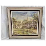 Hilda Cooper Cottage Oil on Board