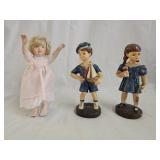 Vintage Chalk Sailor Figurines, Porcelain Doll