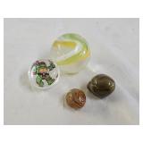Vintage Glass Swirl, Art Glass & TMNT Marbles