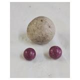 Vintage Clay Marbles