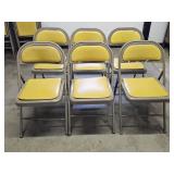 6 Metal Padded Folding Chairs