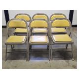 6 Metal Padded Folding Chairs
