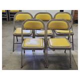 5 Metal Padded Folding Chairs