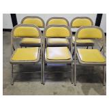 6 Metal Padded Folding Chairs