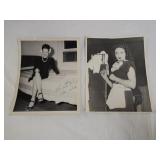 2 Vintage Autographed Black & White Photos