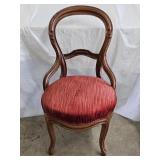 Antique Victorian Walnut Balloon Back Chair