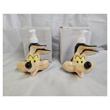 2 New Wile E Coyote Soap Dispensers