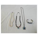 3 Fashion Necklaces and Bracelet