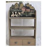 Farm Scene 2 Drawer Hanging Display Shelf