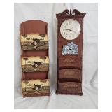 Eleco Wall Clock Mail Rack, Chicken Mail Rack