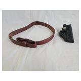 Smith & Weesson Leather Holster & Leather Belt