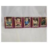 5 Bialosky & Friends Gund Jointed Mini Teddy Bears