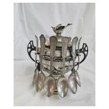 Vintage WR Silver Plate Spooner & Spoons