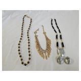 3 Designer Fashion Necklaces and Earrings