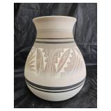 Navajo Indian Pottery Vase Signed Mike