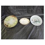 Vintage Hand Painted Plates and Bowl