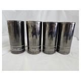 4 Vintage Libbey Snap-On Socket Drinking Glasses