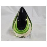 Art Glass Teardrop Paperweight