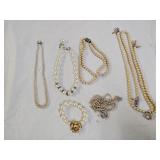Vintage Pearl Necklaces & Bracelet
