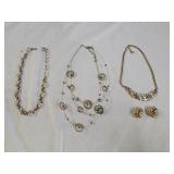 3 Designer Fashion Necklaces and Earrings
