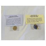 24K GP Quarter, Colorized Kennedy Half Dollar