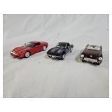 3 Road Champs Chevy Corvette Diecast Cars