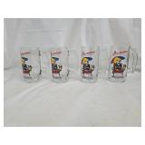 4 1987 Bud Light Spud McKenzie Beer Mugs