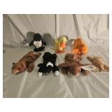 6 Ty Beanie Babies, 1 Ty Teenie Beanie Babie