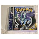 2001 Gameboy Color Pokémon Crystal Version Game