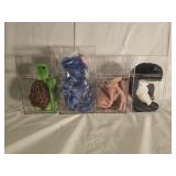 4 Ty Beanie Babies with Cases