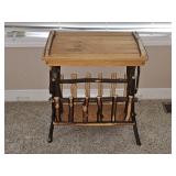 Rustic Amish Hickory Twig Magazine Rack Table