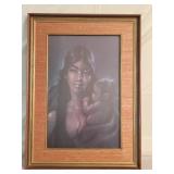 1964 Native American Indian Mother & Child Art