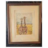 1978 Brandon Signed Giraffe Painting