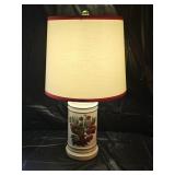 MCM Porcelain Table Lamp with Emerald Finial