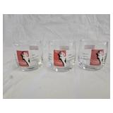 3 Dubonnet 150th Anniversary Collection Glasses