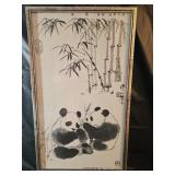 Wu Zuoren Panda Hangzhou Silk Tapestry