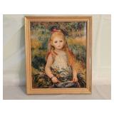 Renoir Young Girl with Flowers Print on Canvas