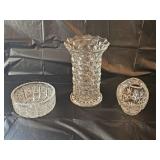 Fostoria, Crystal Dish and Miniature Basket