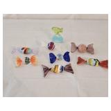 8 Pieces of Art Glass Candy